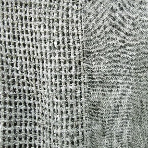 Free People Green Open Knit Lightweight Scarf Wrap Shawl Fringed Edges OS - Picture 4 of 10